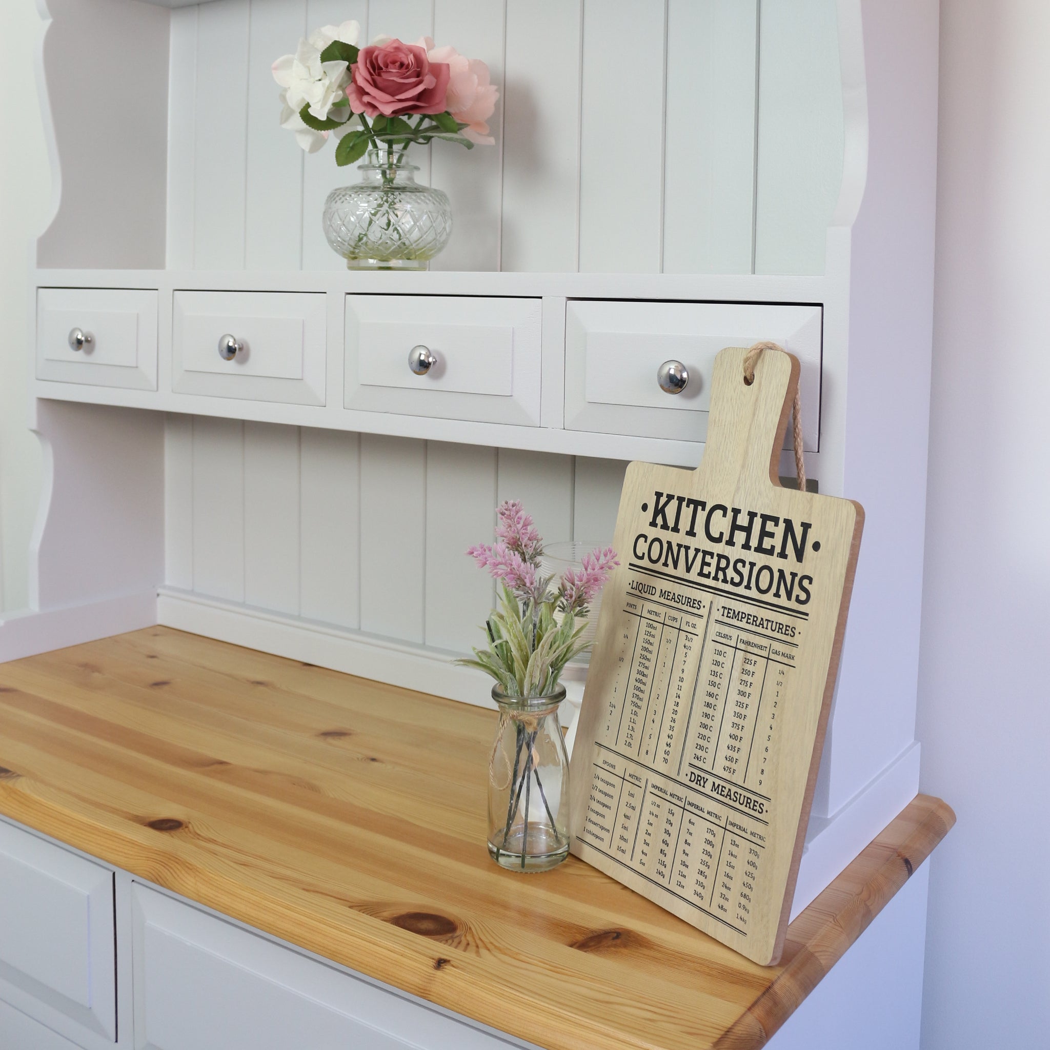 Light Grey Vintage Welsh Dresser - Serenity Roots Furniture Light Grey Vintage Welsh Dresser - Serenity Roots Furniture
