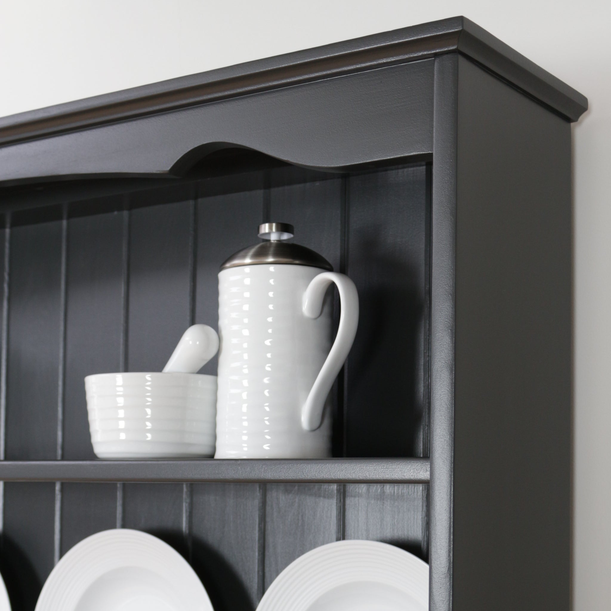 dark grey welsh dresser Welsh dresser ,Farmhouse, sideboard, oak,vintage,old charm, cupboard, grey,dresser